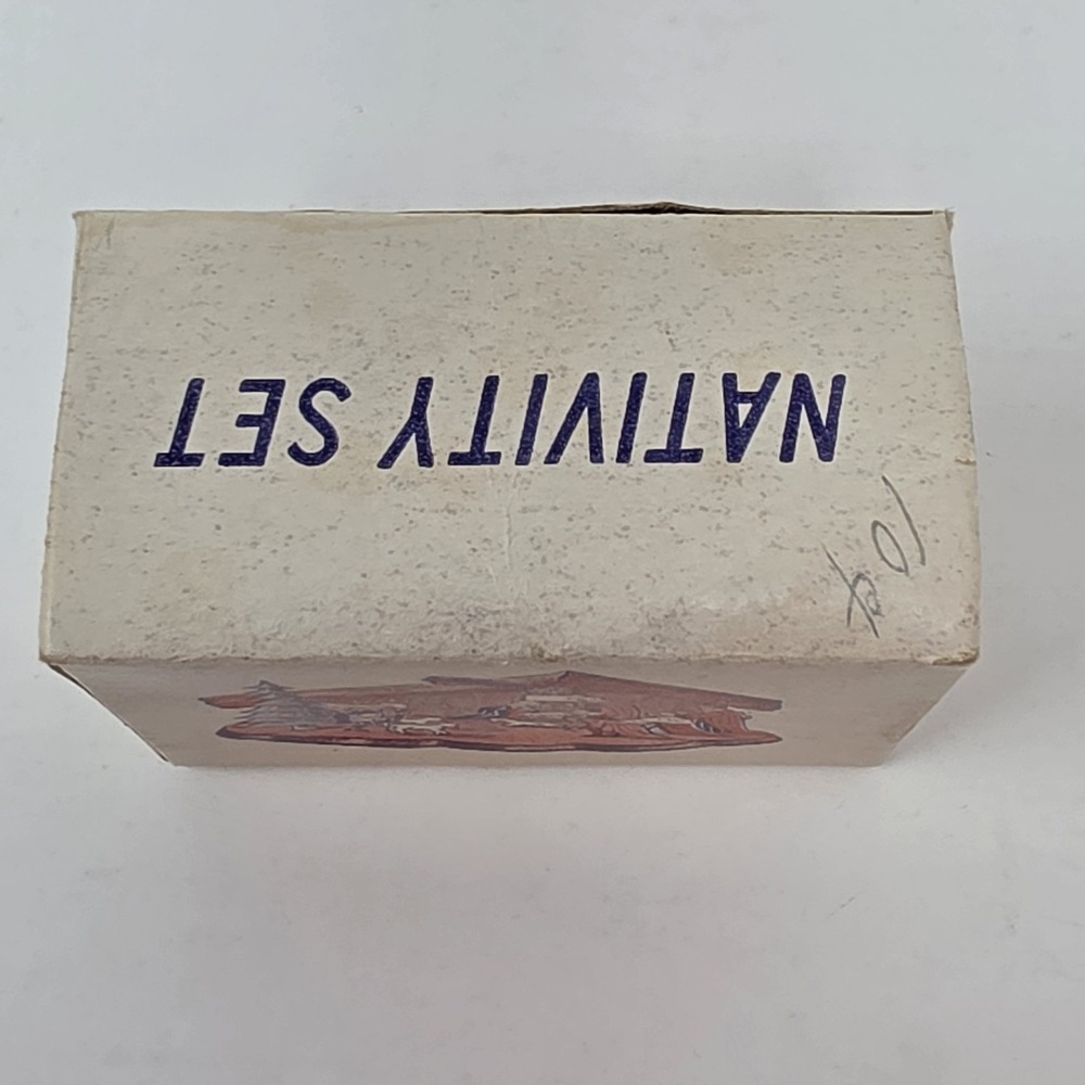 Vintage Shiny Brite Miniature Plastic Nativity Scene With Original Box - Picture 13 of 16